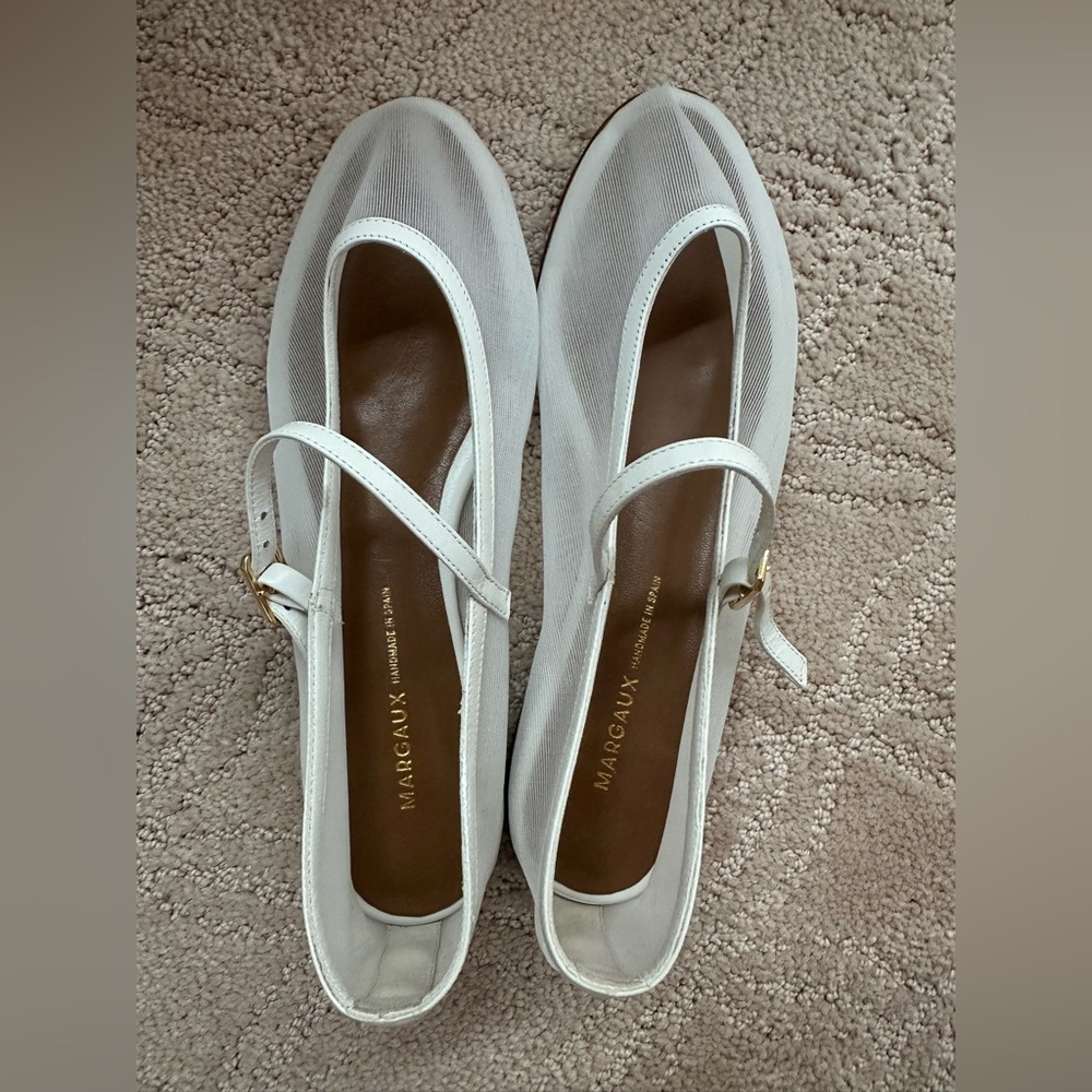 Margaux Demi Mary Jane - Ivory Mesh